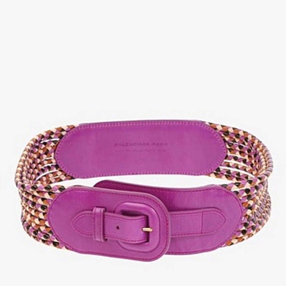 Balenciaga Woven Magenta Multicolor Belt